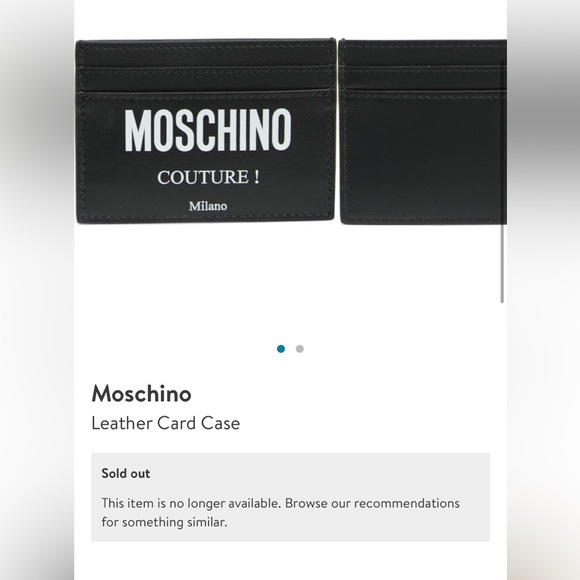 MOSCHINO Leather Card Case - Picture 4 of 6